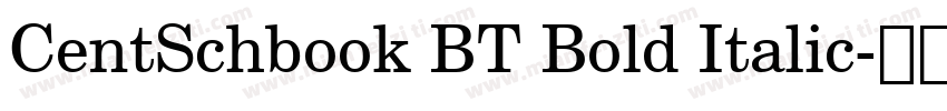 CentSchbook BT Bold Italic字体转换